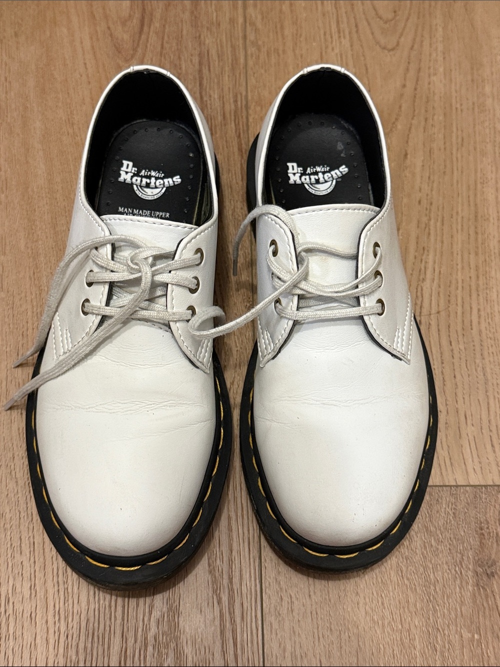 Dr. Martens vegan 1461 Kemble Oxford 3-Eye Shoes with Yellow Stitching